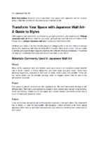 Transform Your Space with Japanese Wall Art A Guide to Styles